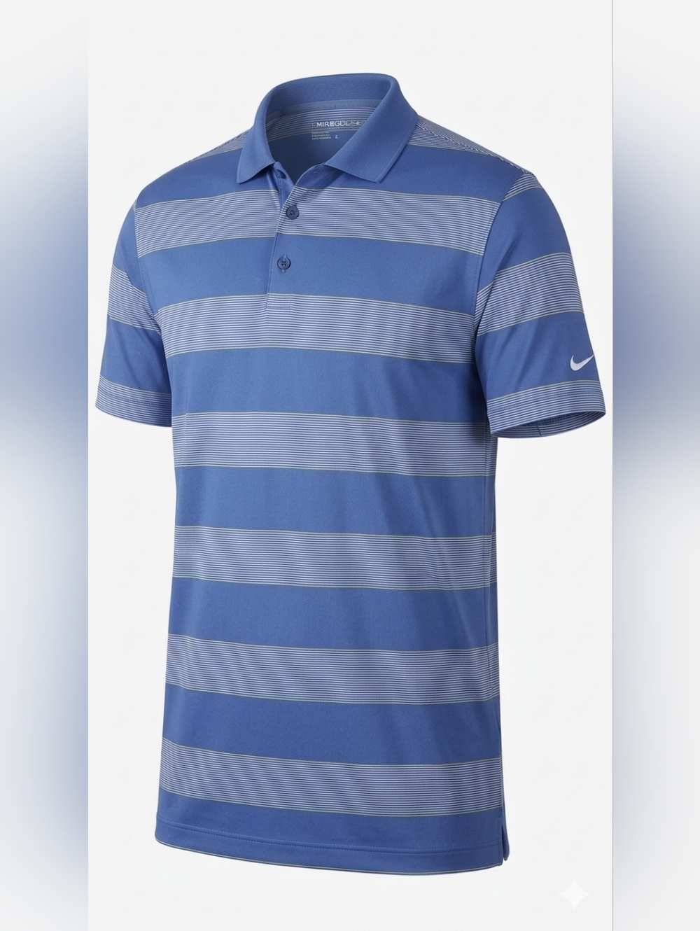 Nike Golf Dri-fit Blue Striped Polo Shirt Sz XXL